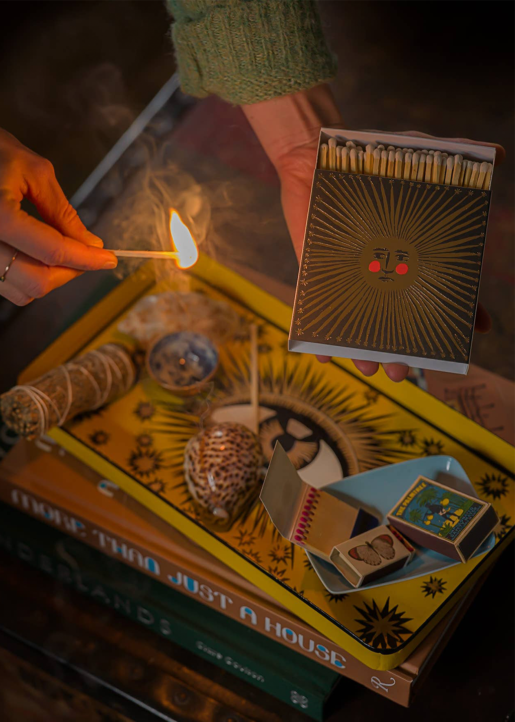 Sun Ray Square Matchbox