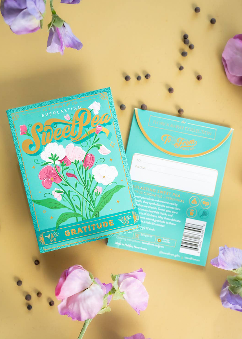 Sweet Pea Floriography Seed Packet
