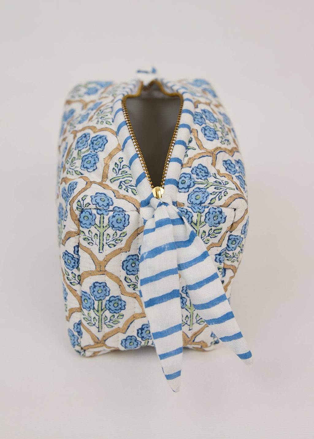 Toiletry Bag S |Trellis Indigo