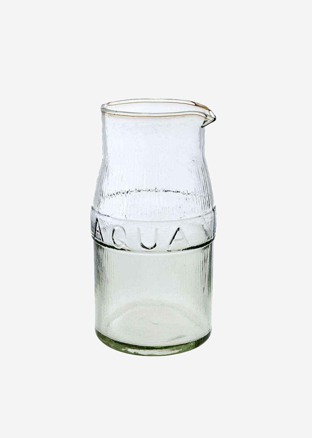 Aqua Pressed Glass Pitcher