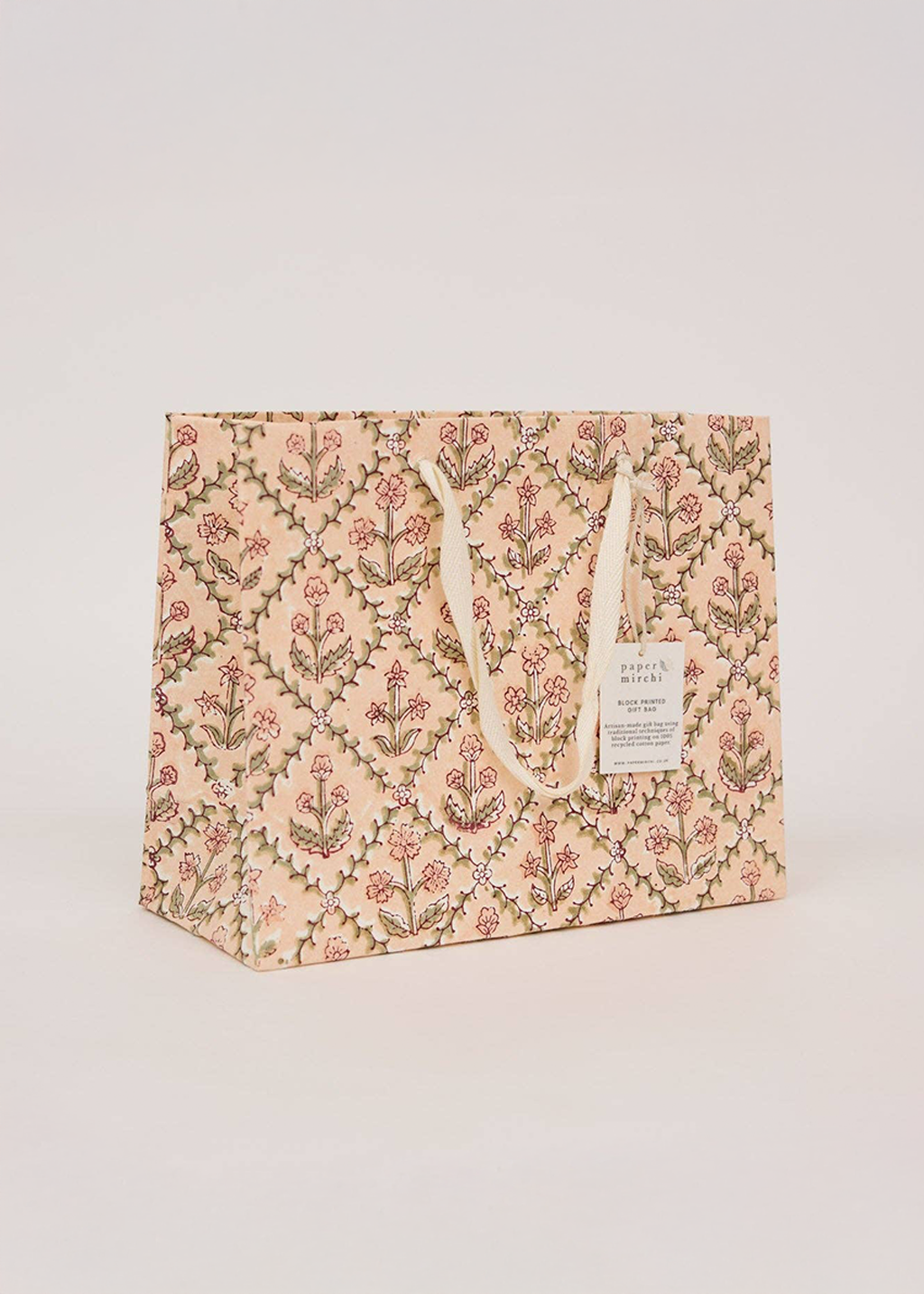 Block Print Gift Bag | Terracotta (M)
