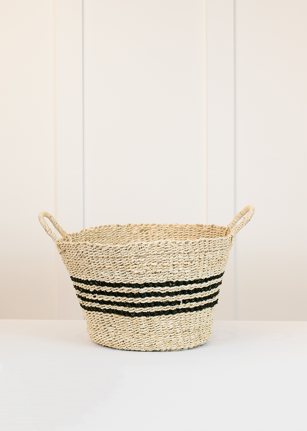 Natural Woven Palm & Seagrass Basket