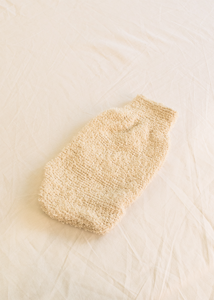 Lothantique White Bath Mitt