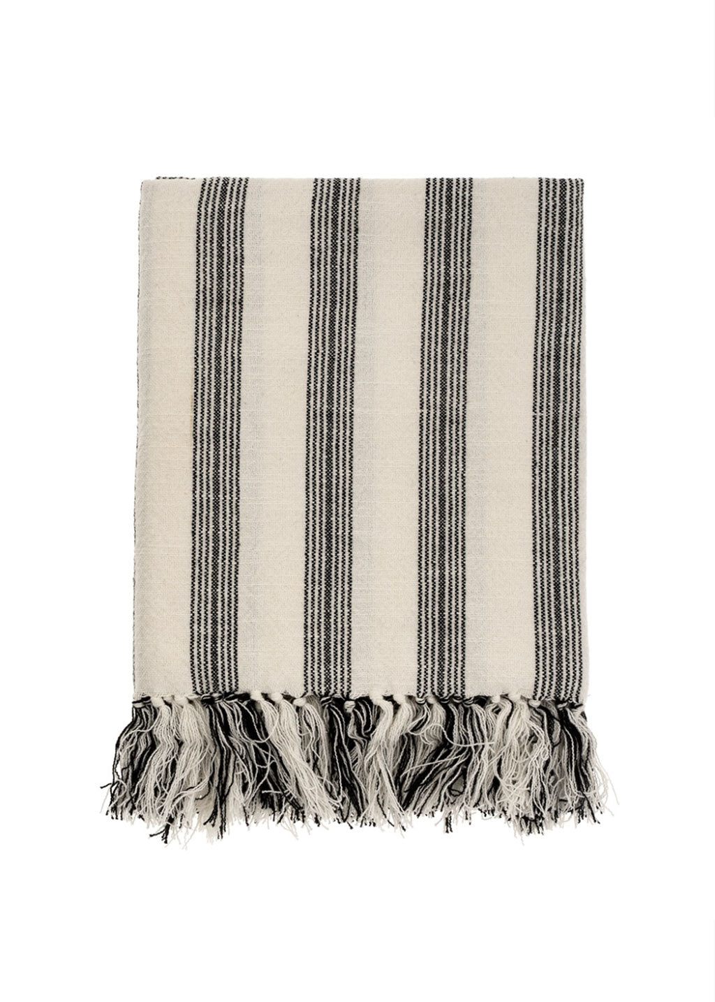 French Striped Hammam Bath Towel | Black