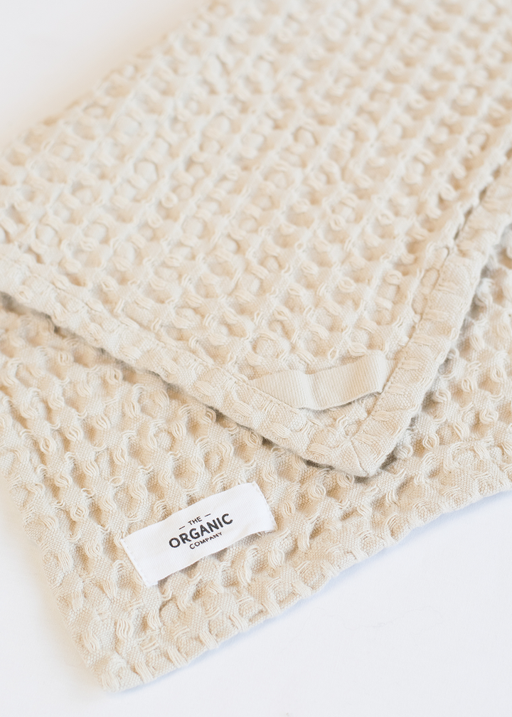 The Organic Company Big Waffle Kitchen and Wash Cloth Stone