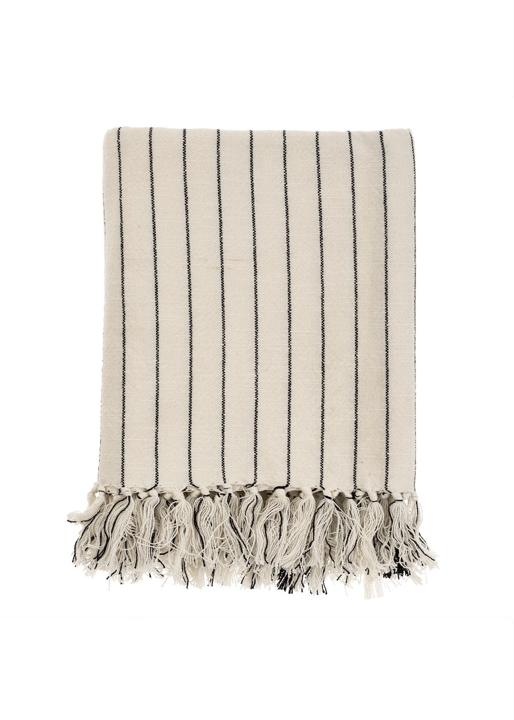 Pinstripe Hammam Bath Towel | Black