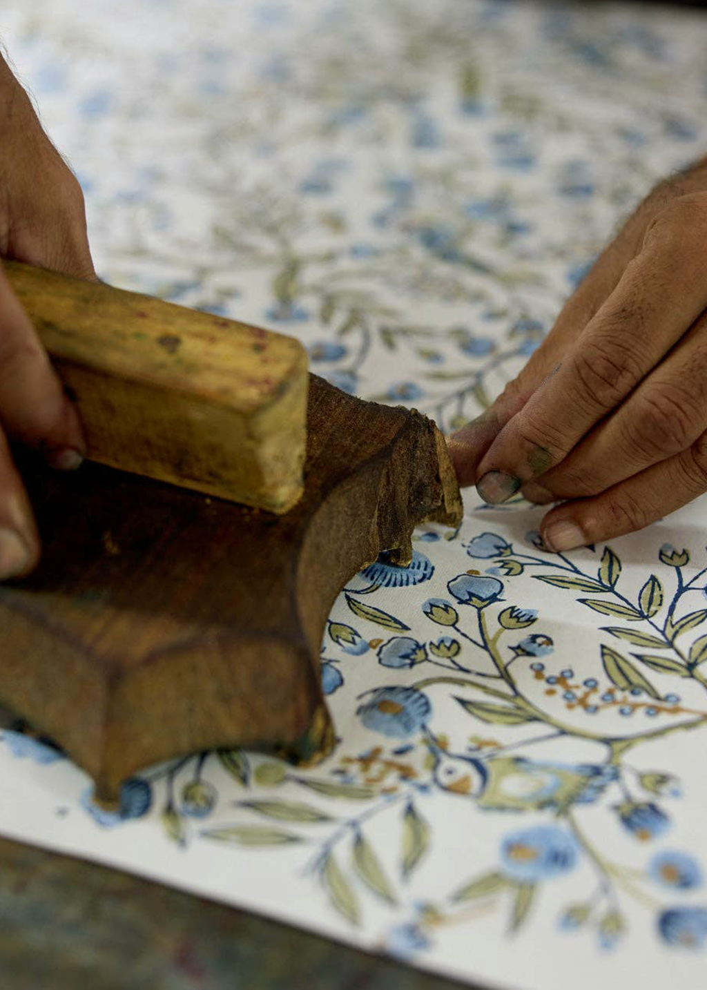 Block Print Gift Bag | Blue Stone Refresh (S)