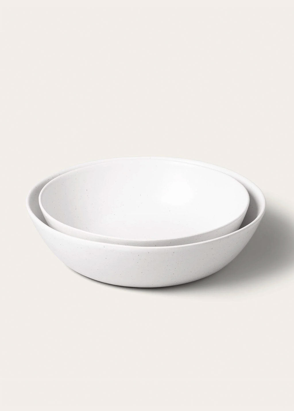 The Low Serving Bowl | Lg. Speckled White