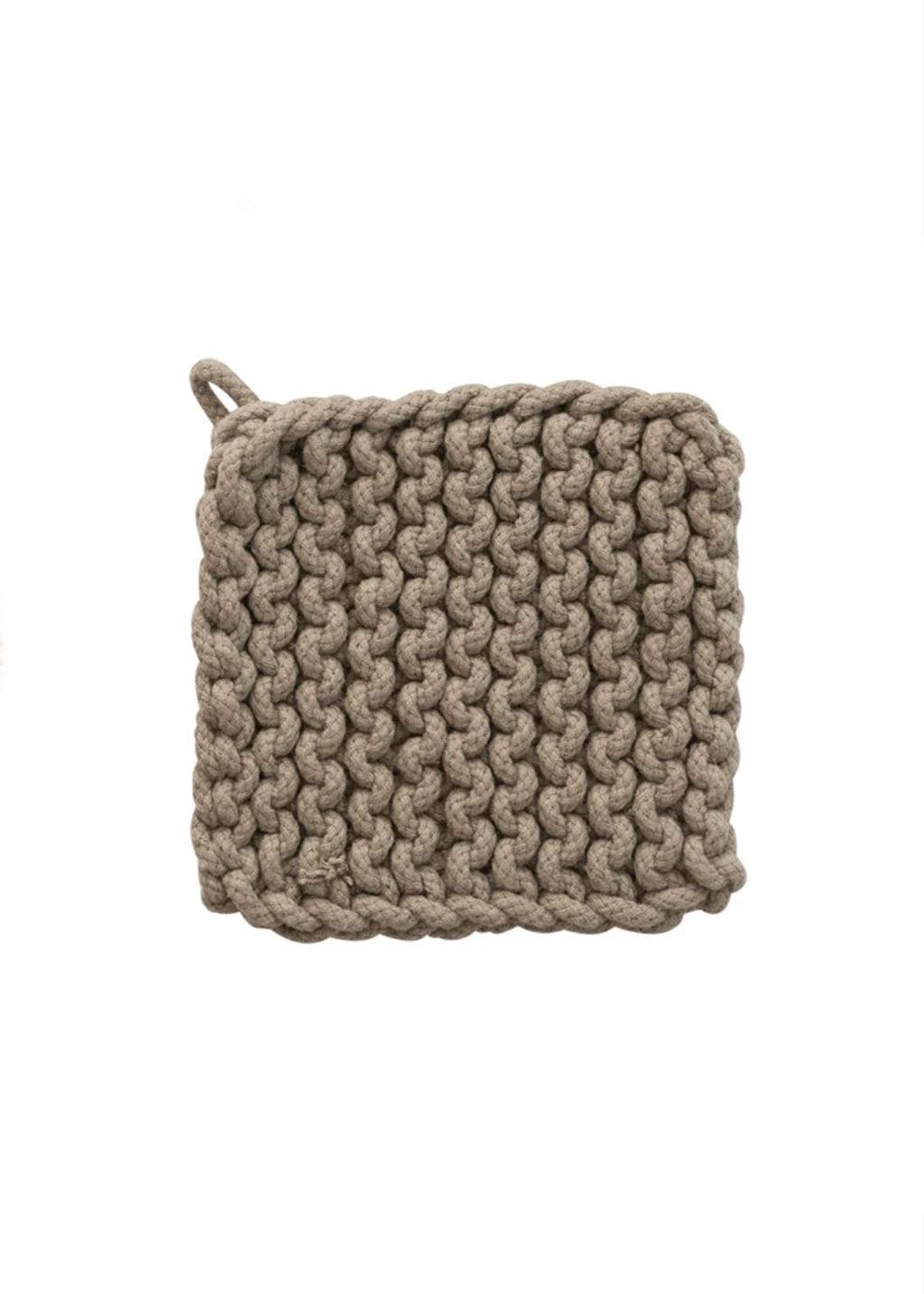 Square Crocheted Cotton Pot Holder | Flint