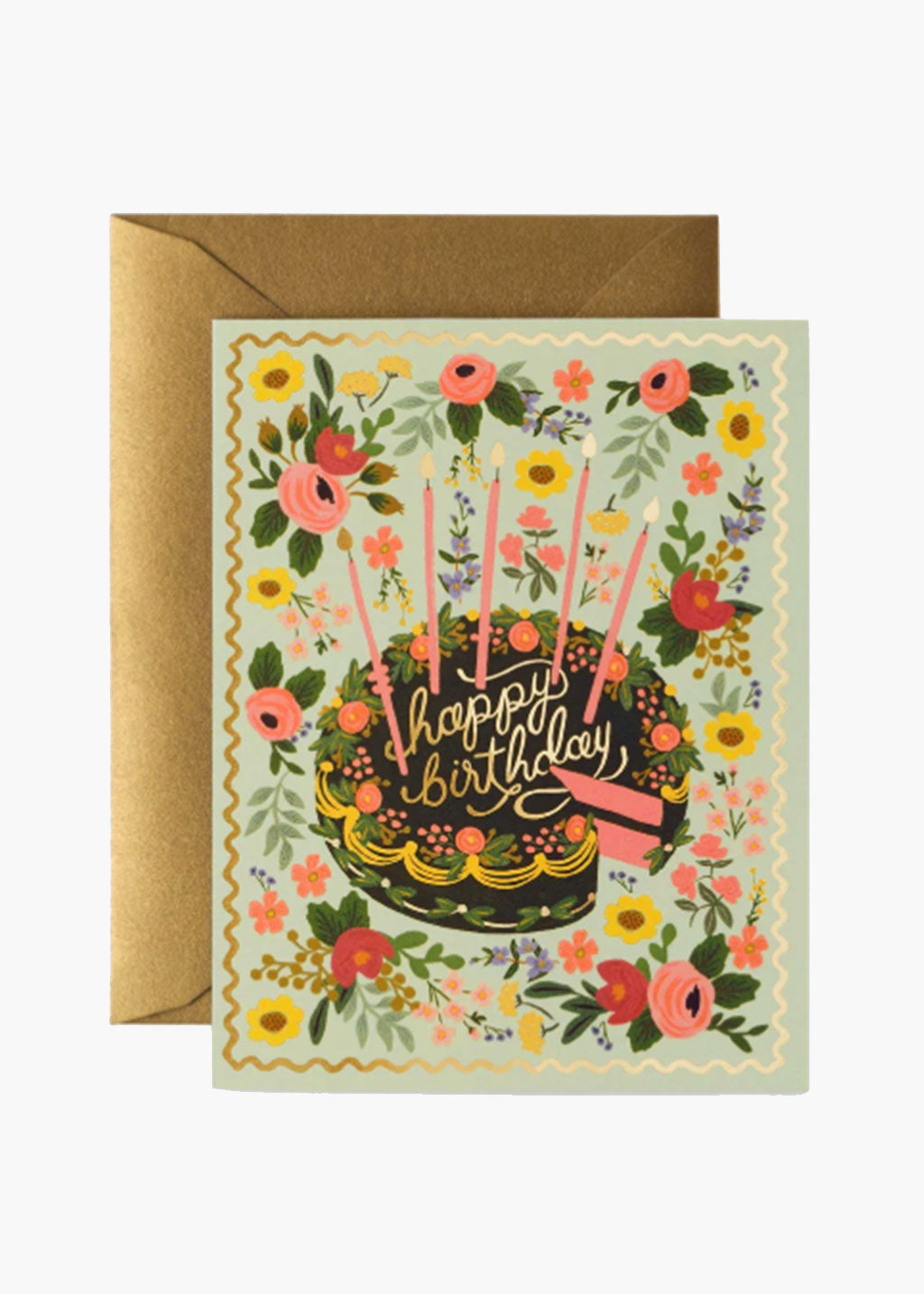 Floral Cake Birthday Card