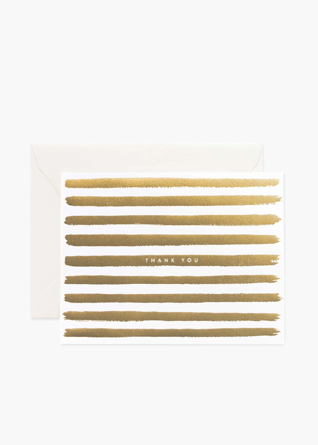 Gold Stripe Thank You Card