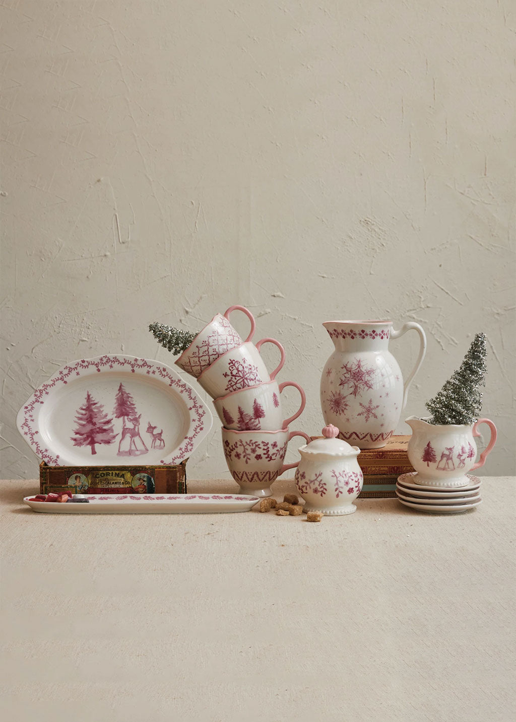 Scalloped Stoneware Teacup | Tree