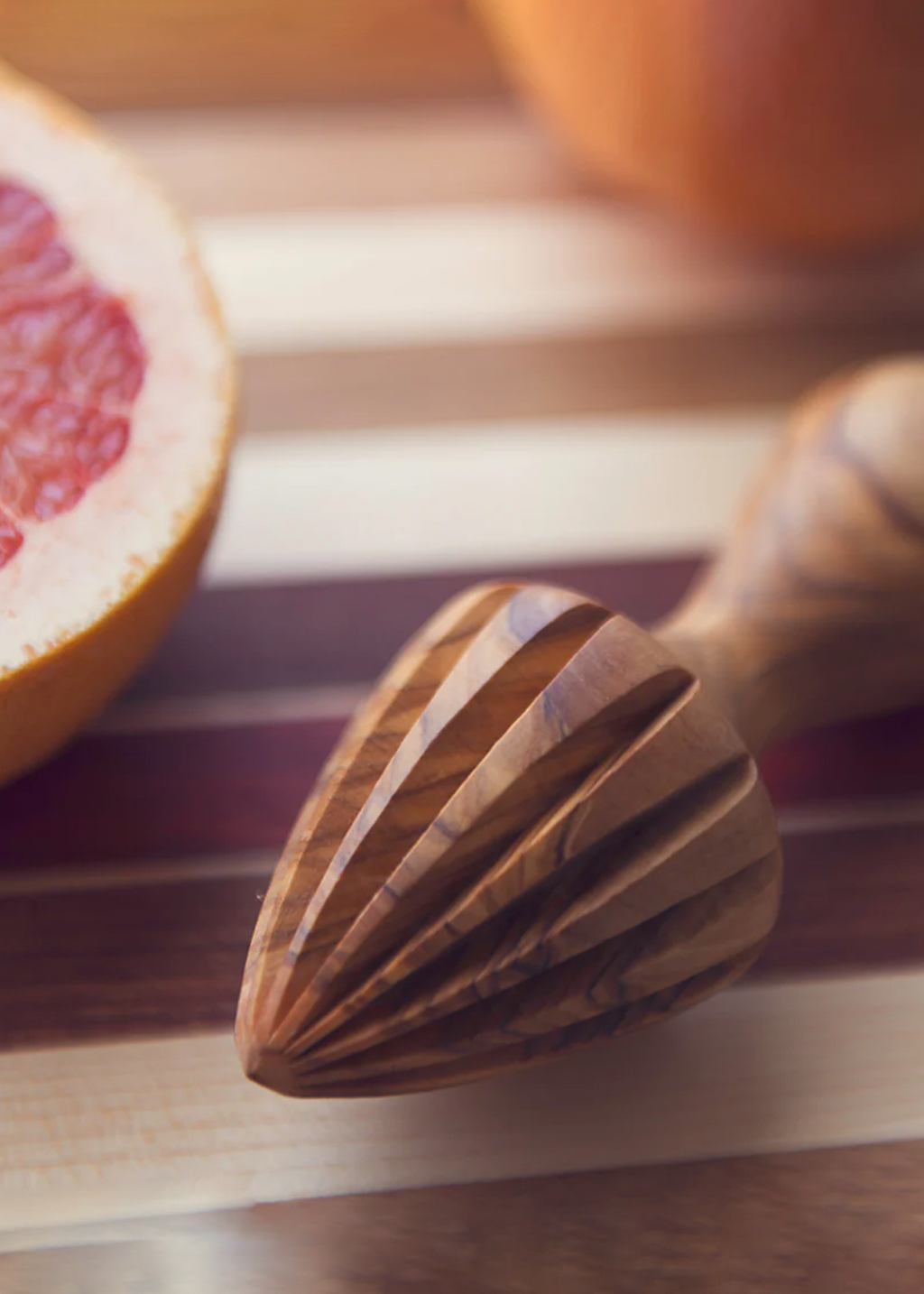 Olive Wood Citrus Press