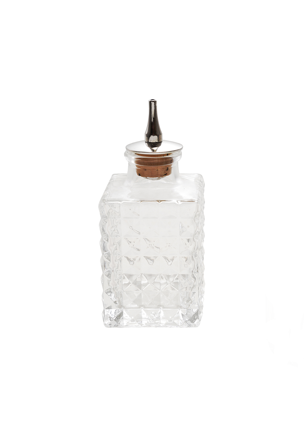 Pressed Glass Bitters Bottle 2oz