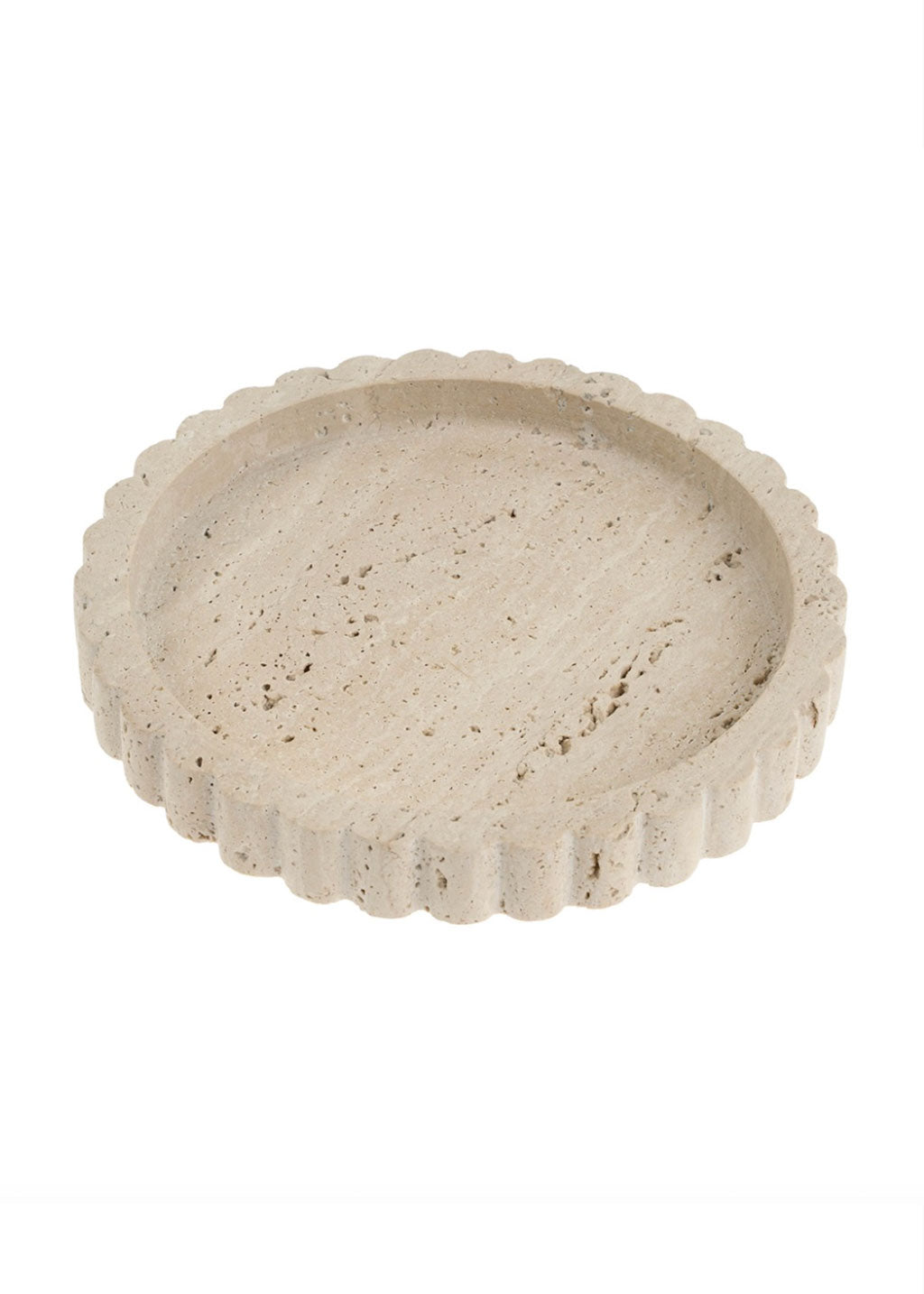 Travertine Scalloped Plate