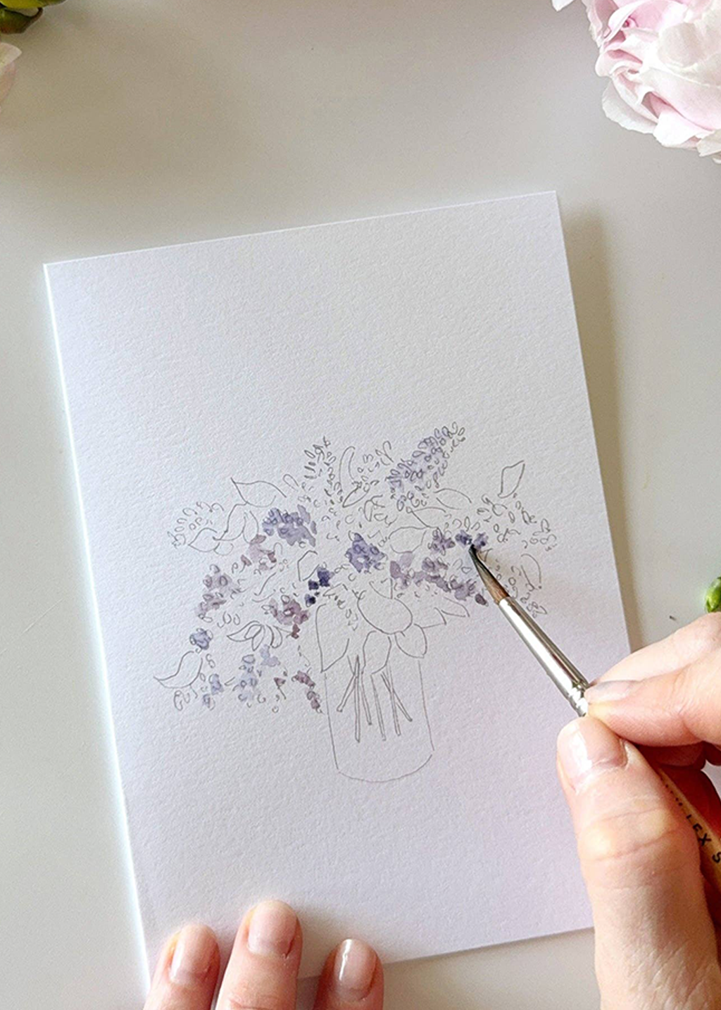 Paintable Notecards | Bouquets