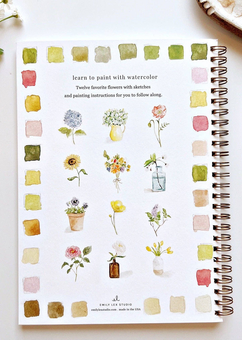 Flowers Watercolor Workbook