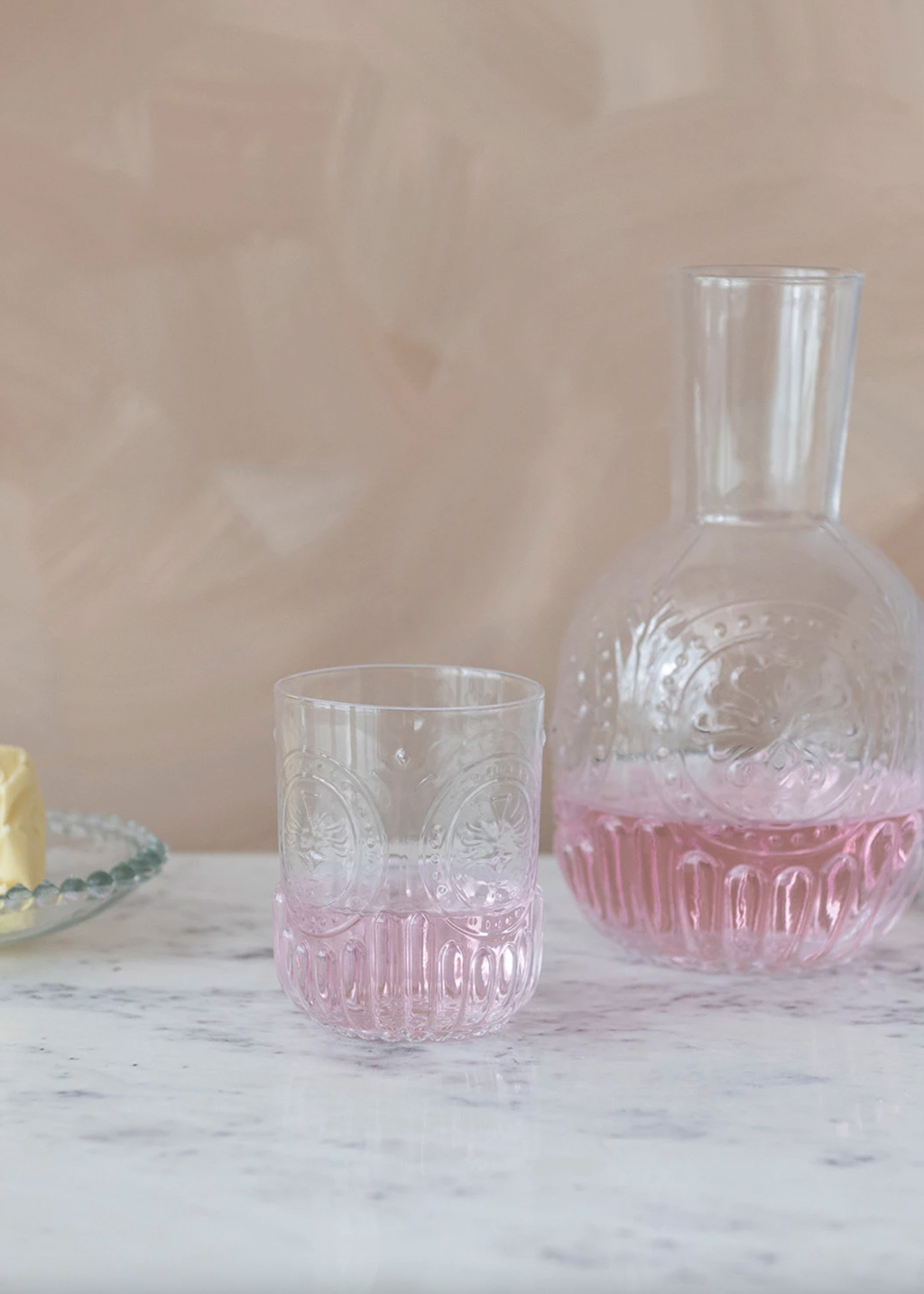 Creative Co-Op | Pressed Glass Carafe Set