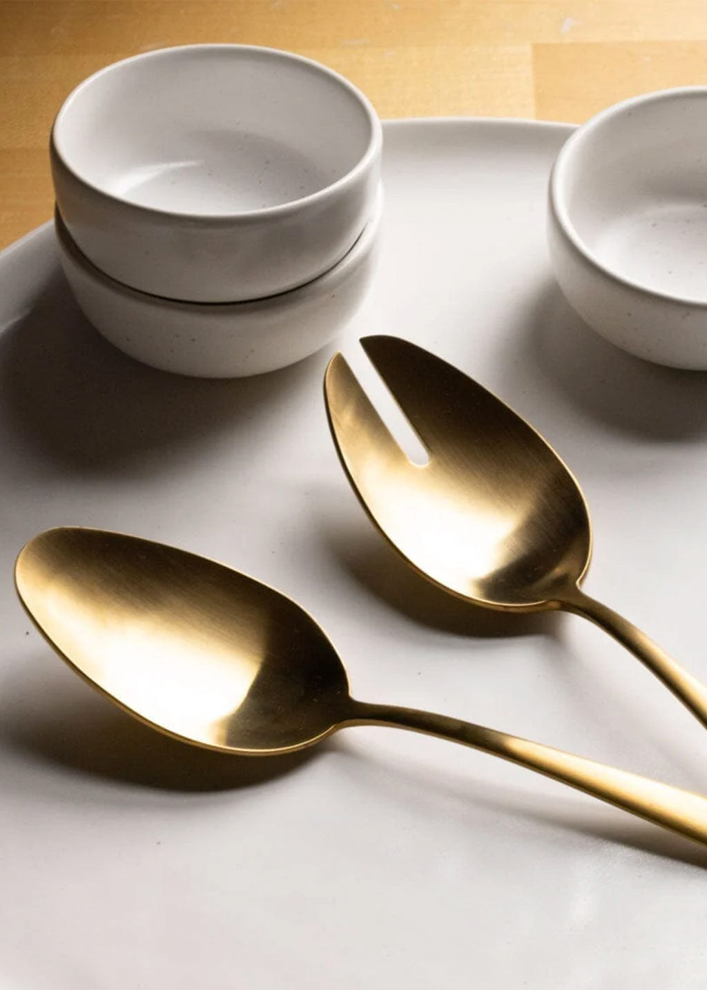 Serving Spoons | Matte Gold