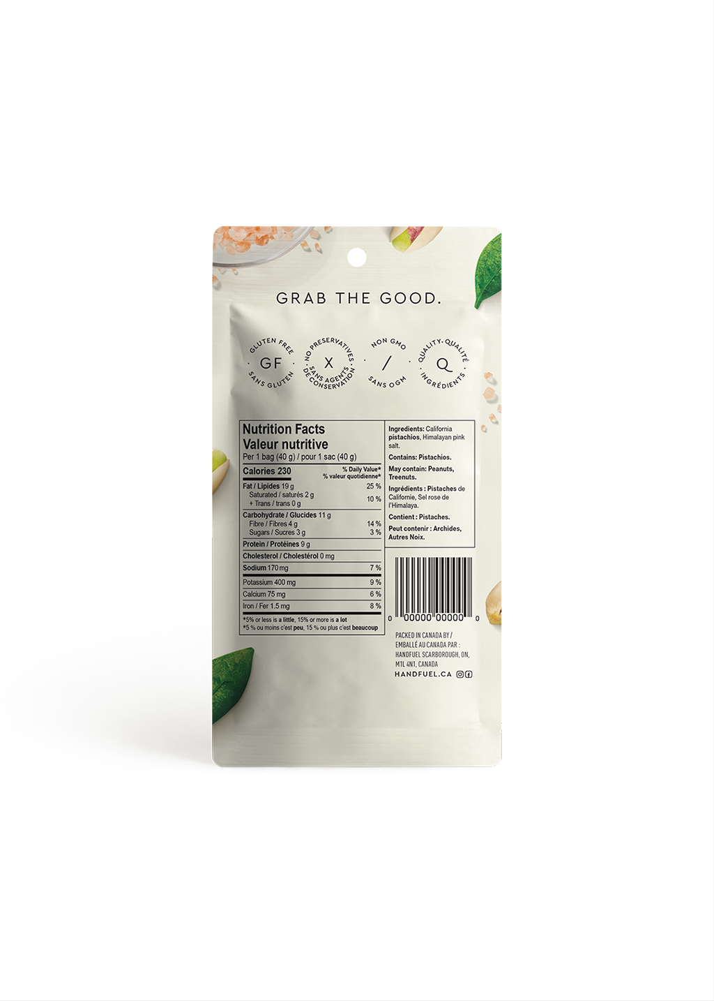 Dry Roasted Himalayan Salt Pistachios 40g