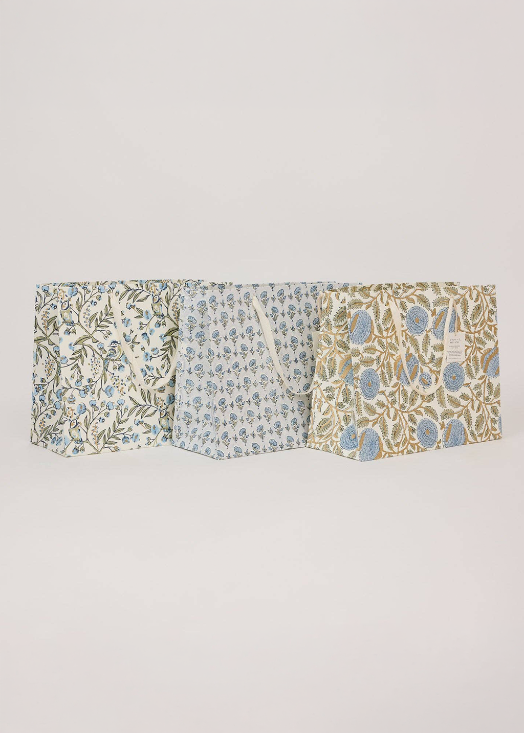 Block Print Gift Bag | Blue Stone Refresh (L)