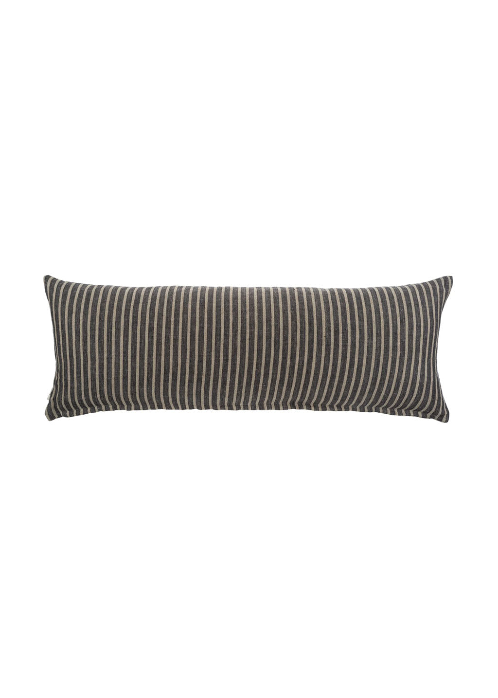 15x42 Pinstripe Linen Pillow | Grey