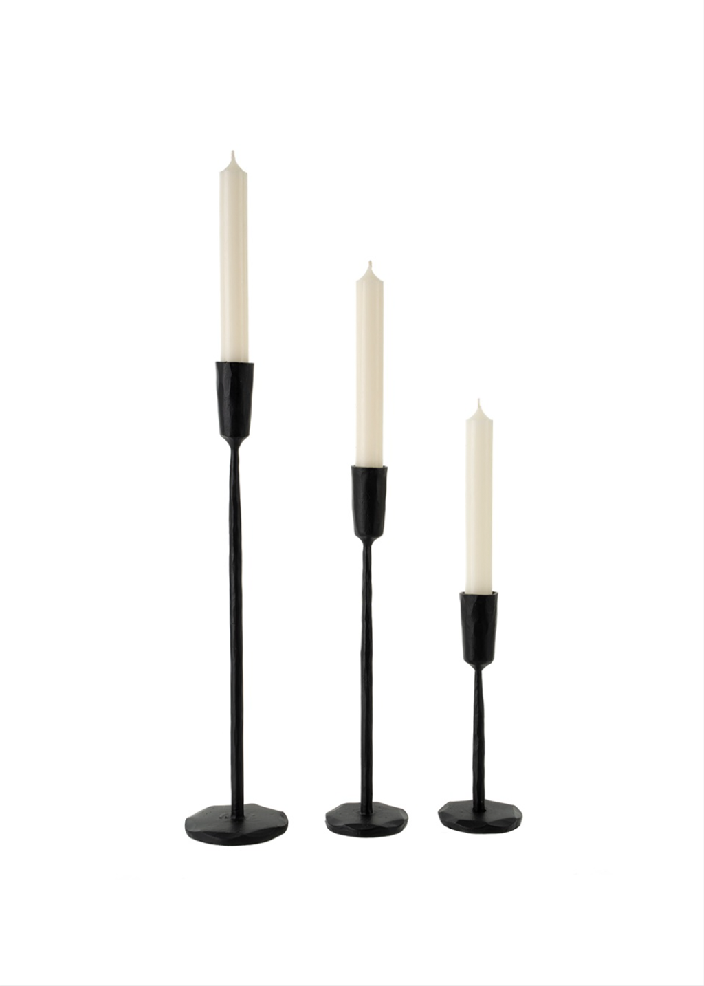 Luna Forged Candlestick M | Black