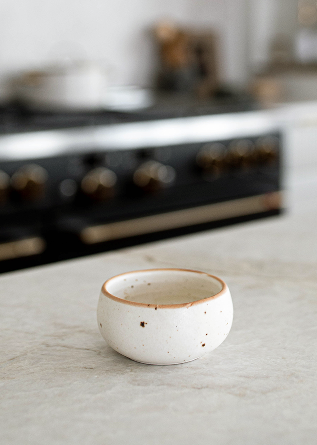 Ceramic White Speckled Dip Bowl