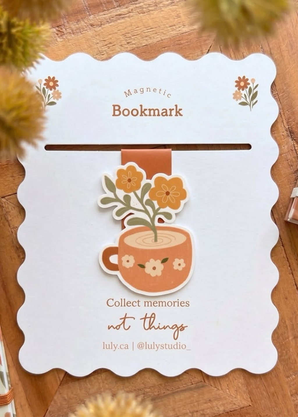 Magnetic Bookmark | Cup of Flowers