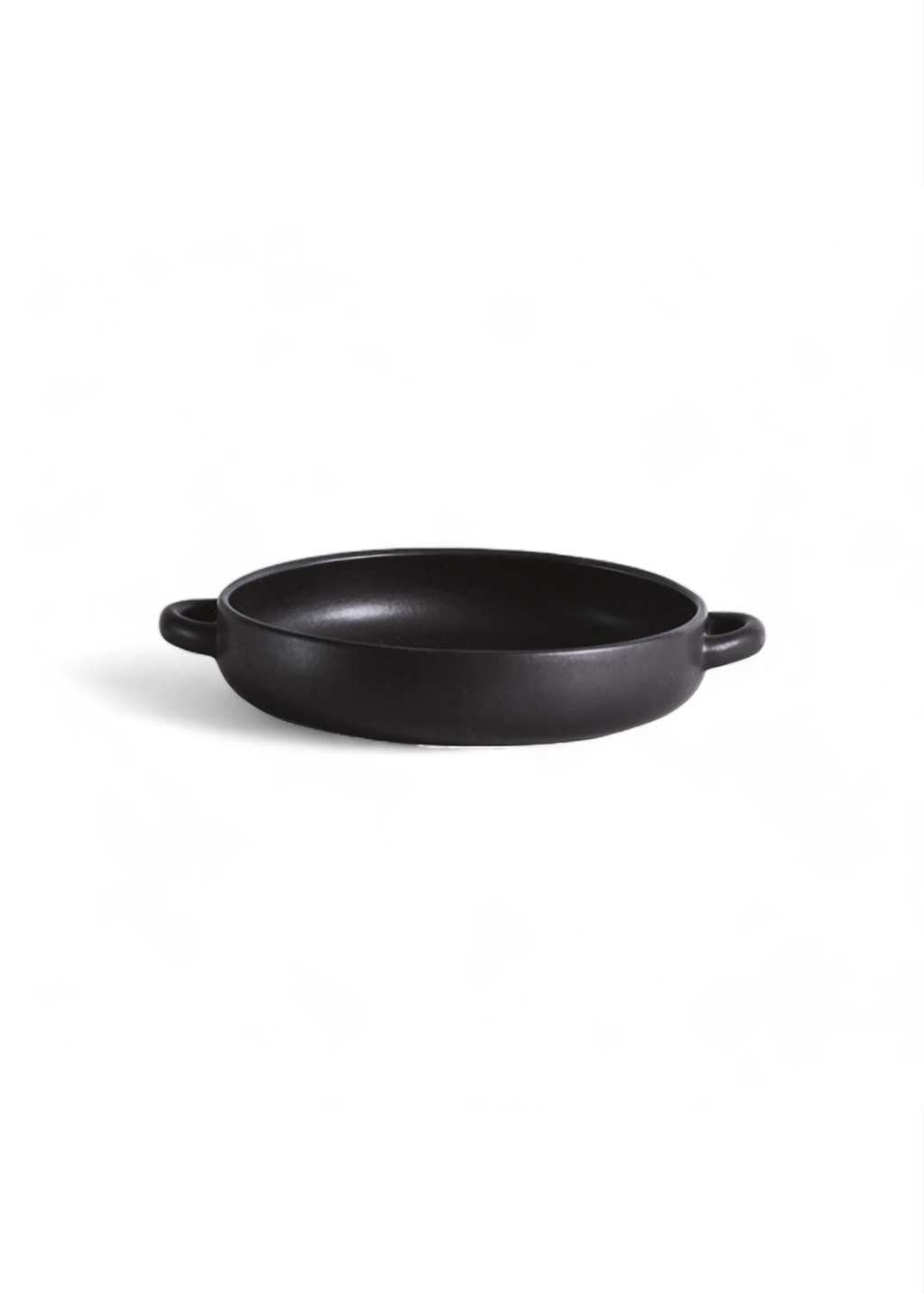Dinner Plate with Handles | Matte Black