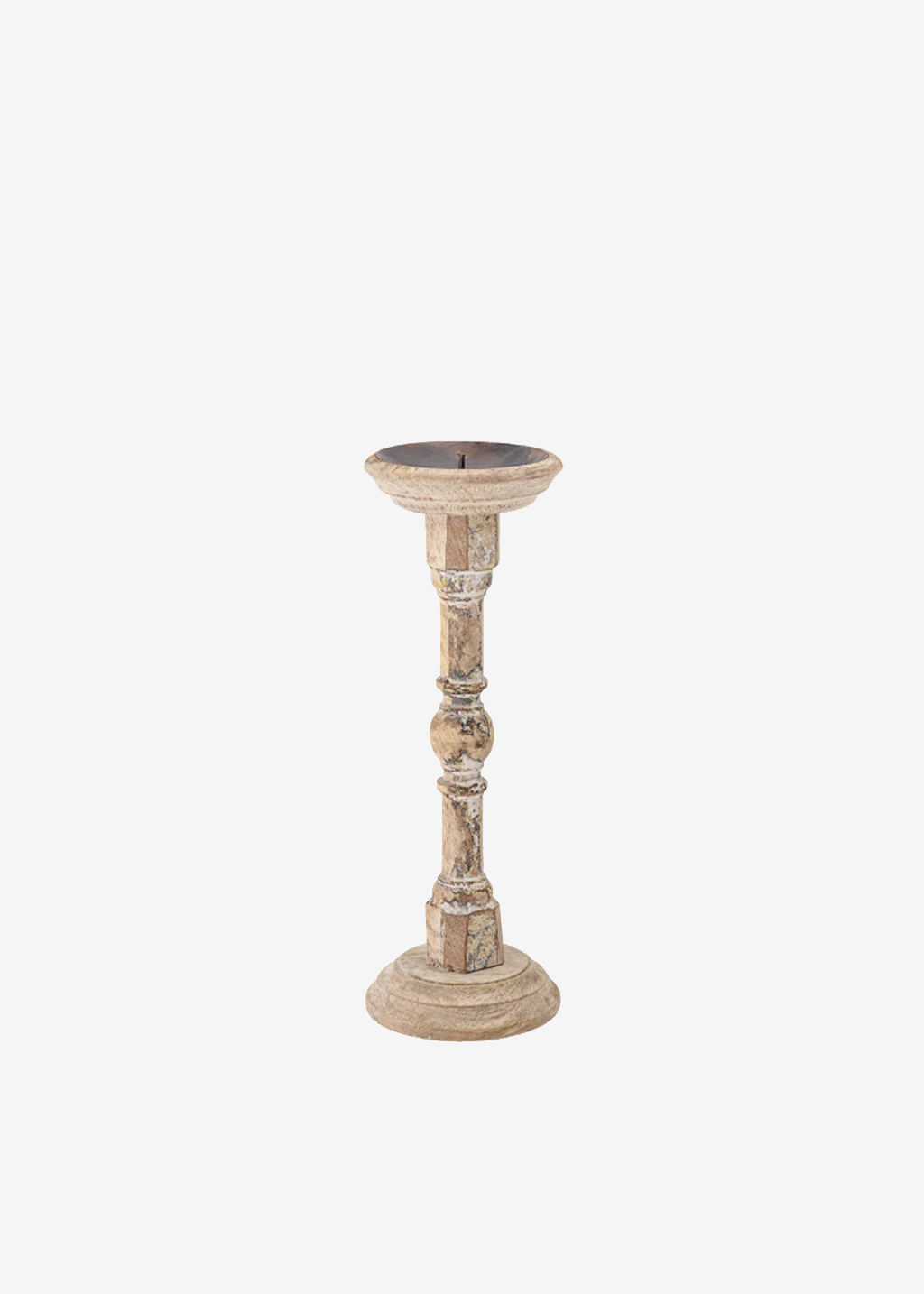 Wood & Metal Candle Holder | M