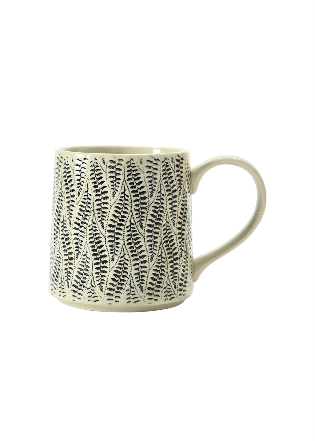 Hand-Stamped Stoneware Mug | Fern