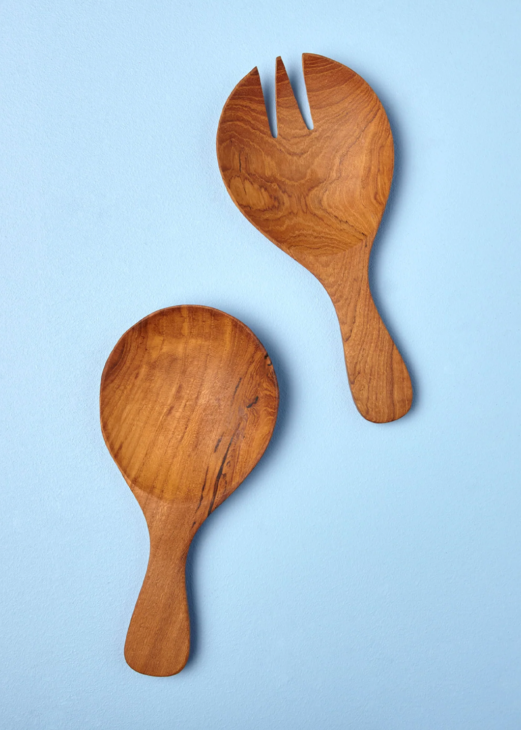 Teak Round Serving Set