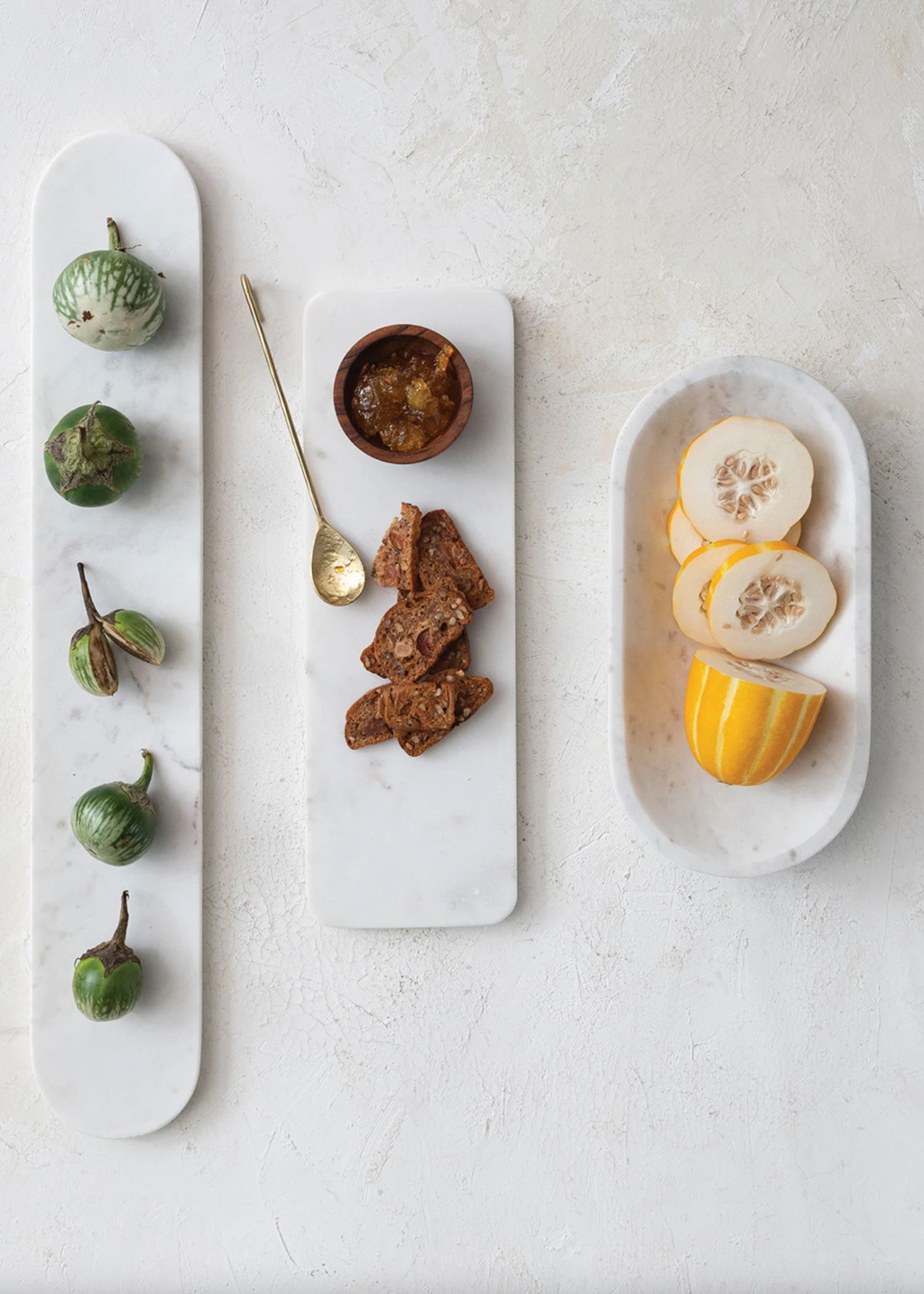 Creative Co-Op | Oval Marble Serving Board