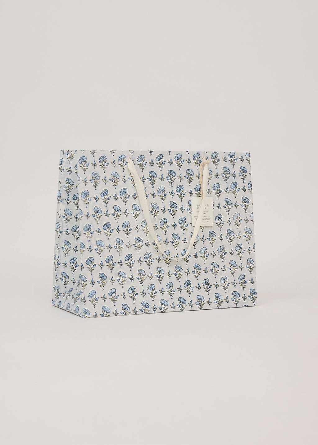 Block Print Gift Bag | Blue Stone Refresh (L)