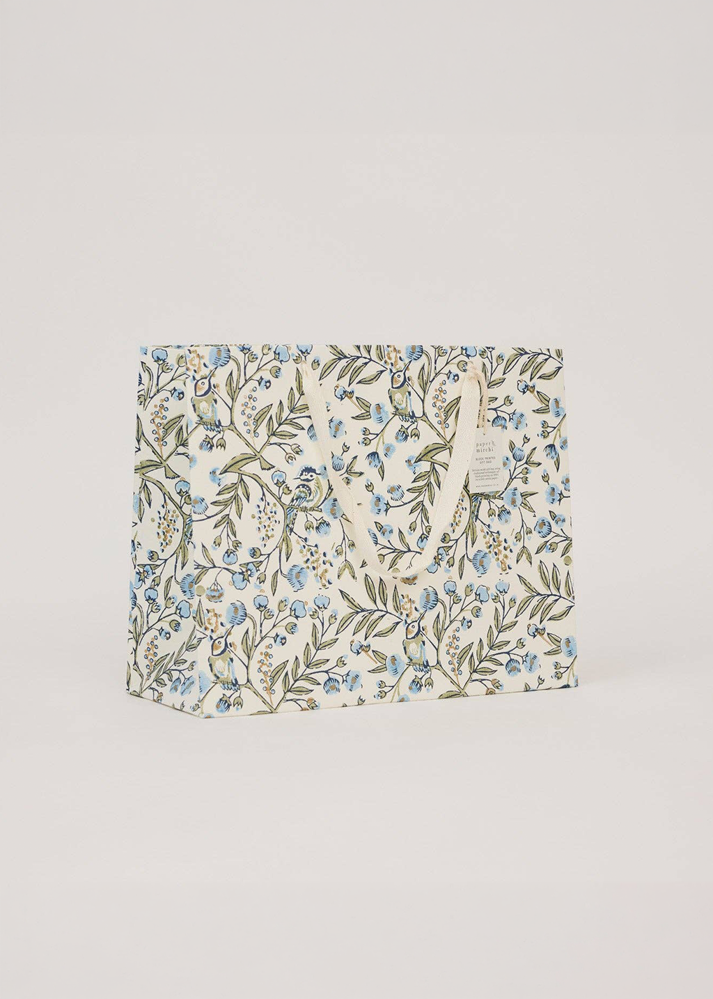 Block Print Gift Bag | Blue Stone Refresh (L)
