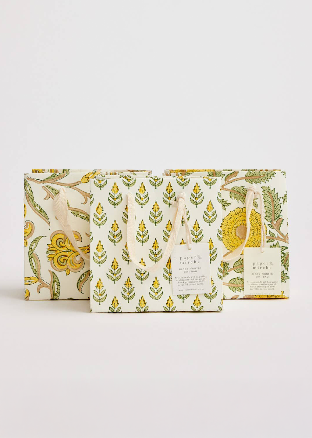 Block Print Gift Bag | Sunshine (S)