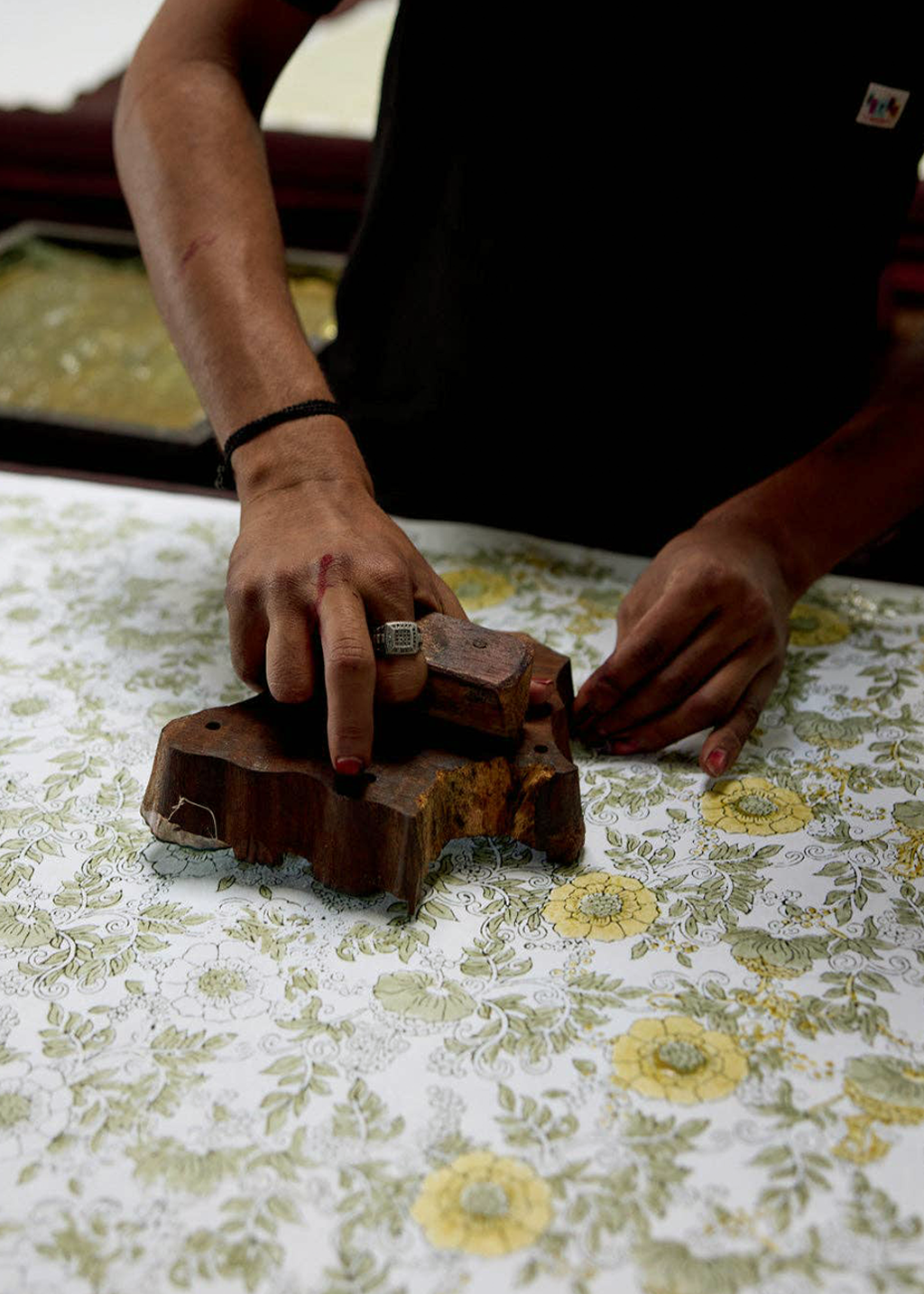 Block Print Gift Bag | Buttercream (S)