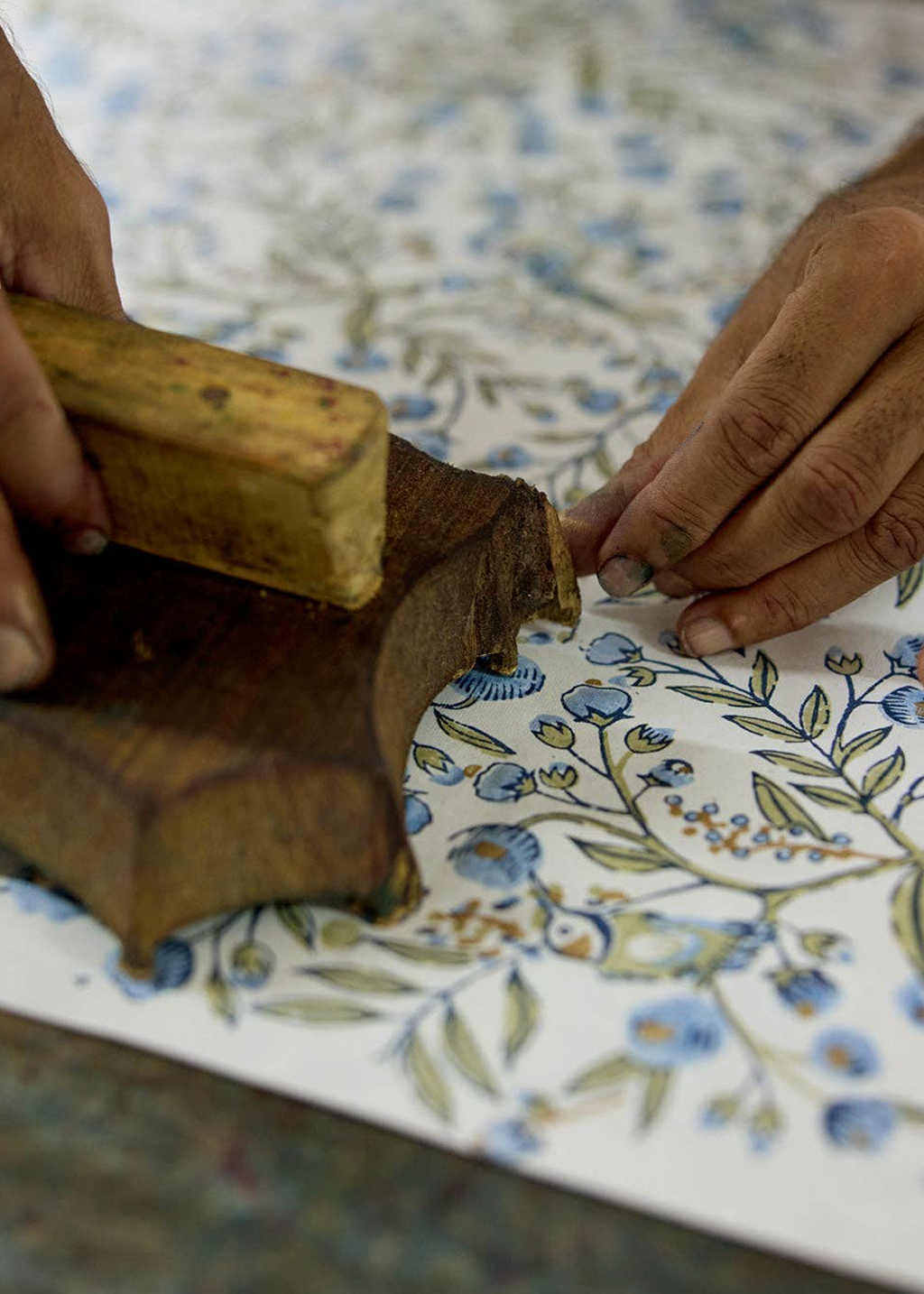Block Print Gift Bag | Blue Stone Refresh (M)