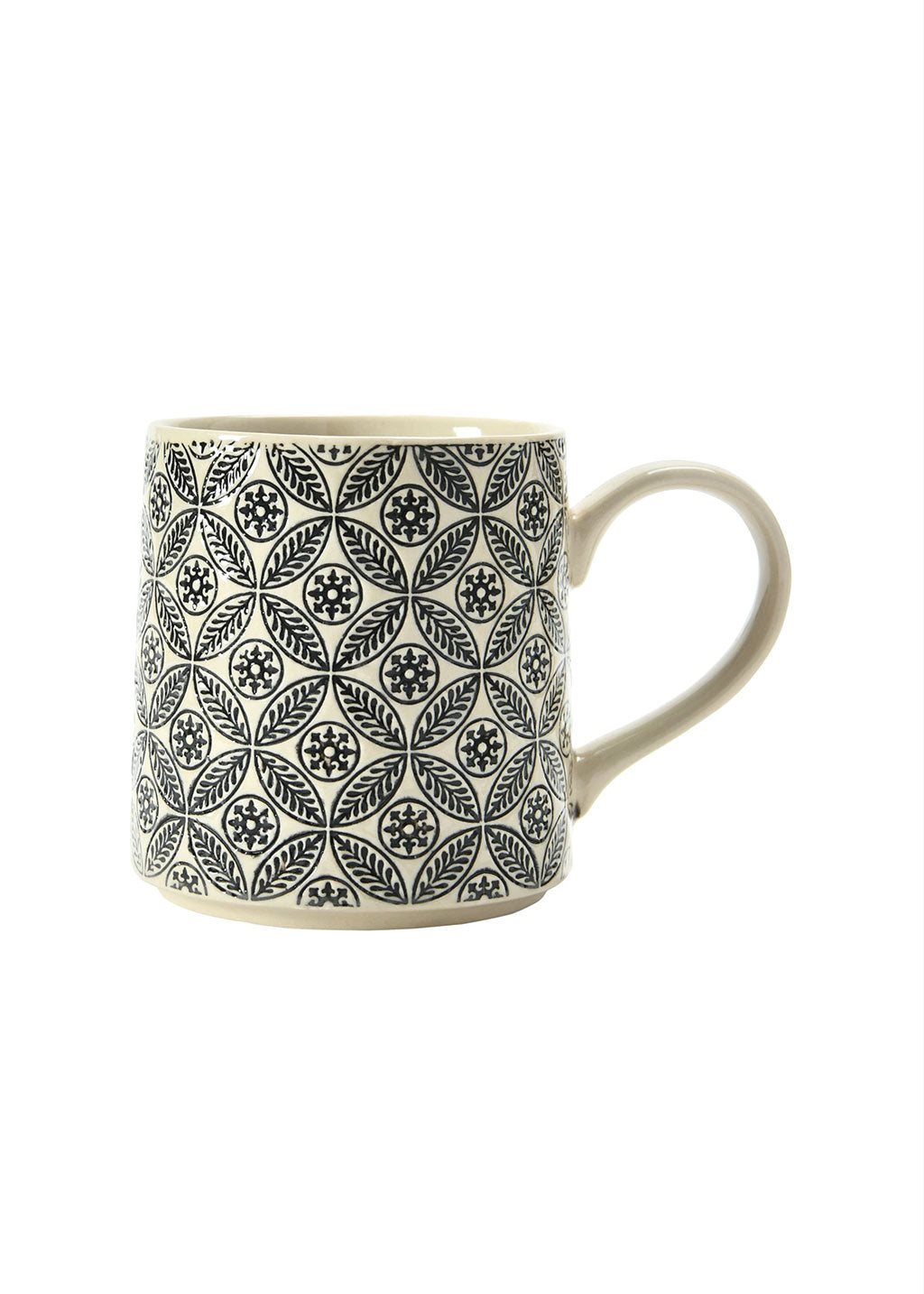 Hand-Stamped Stoneware Mug | Geo