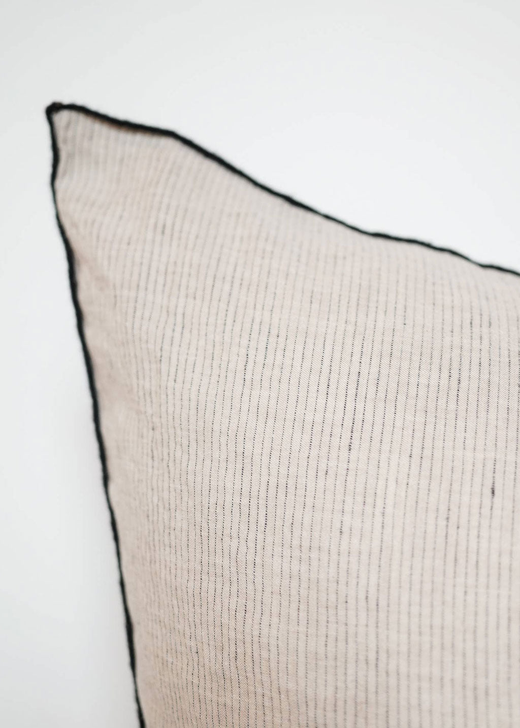 Lumbar Pinstripe Pillow | Cotton and Linen Blend