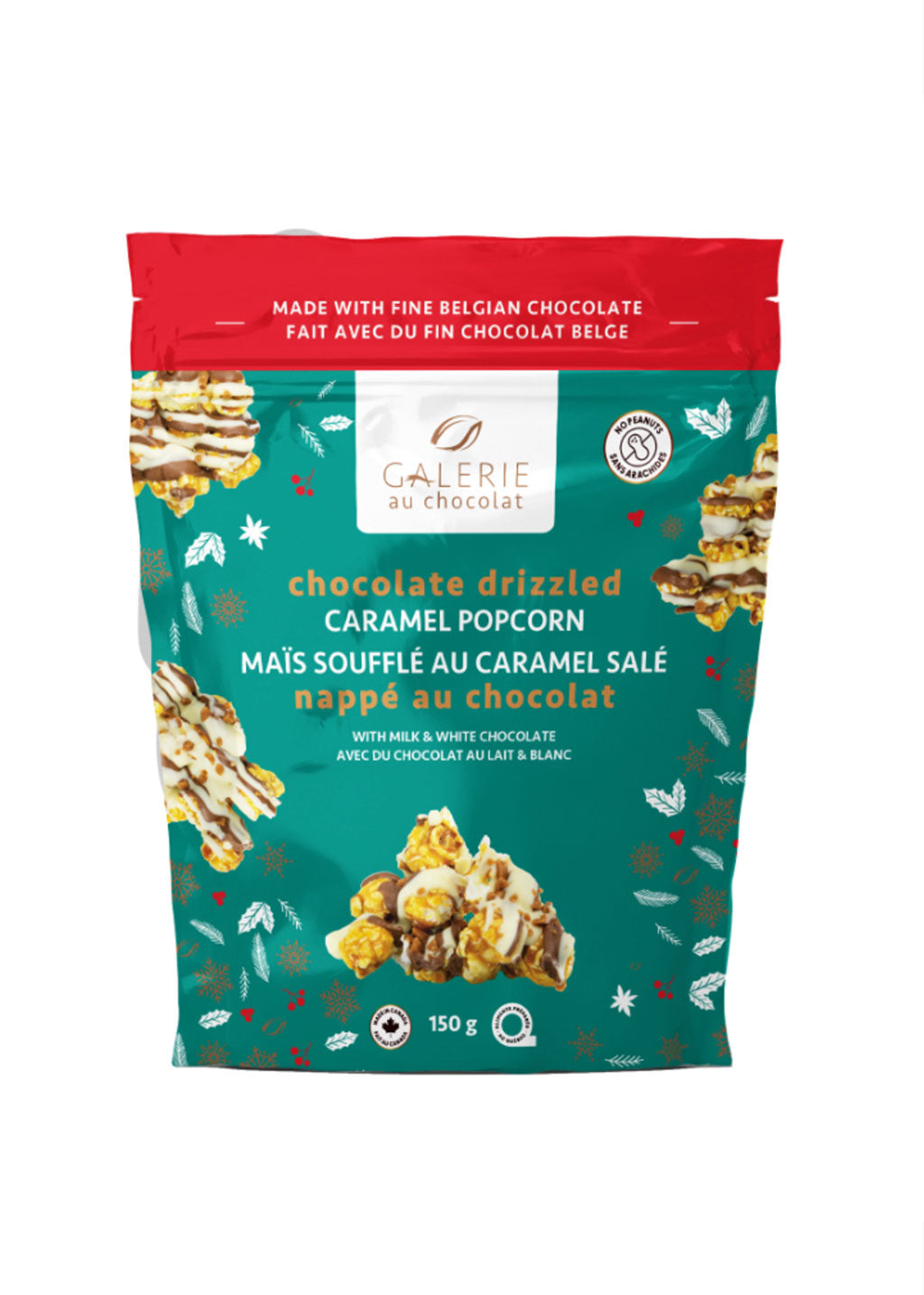 Galerie au Chocolat | Chocolate Drizzled Salted Caramel Popcorn