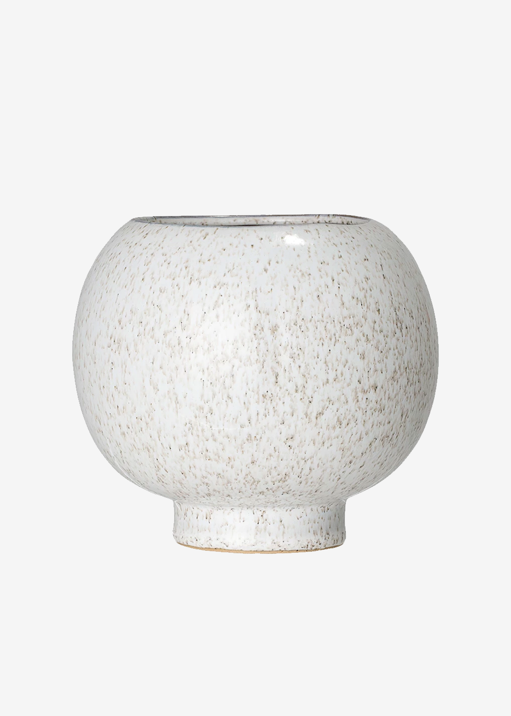 White Round Flower Pot