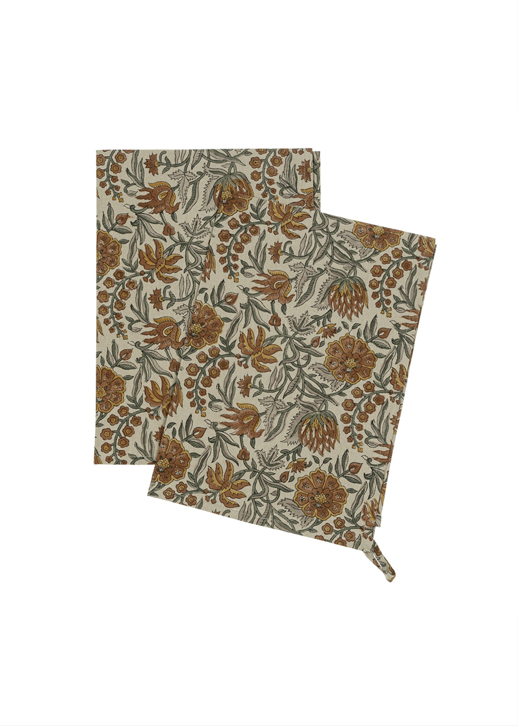 Rosalind Block Print Tea Towels S/2