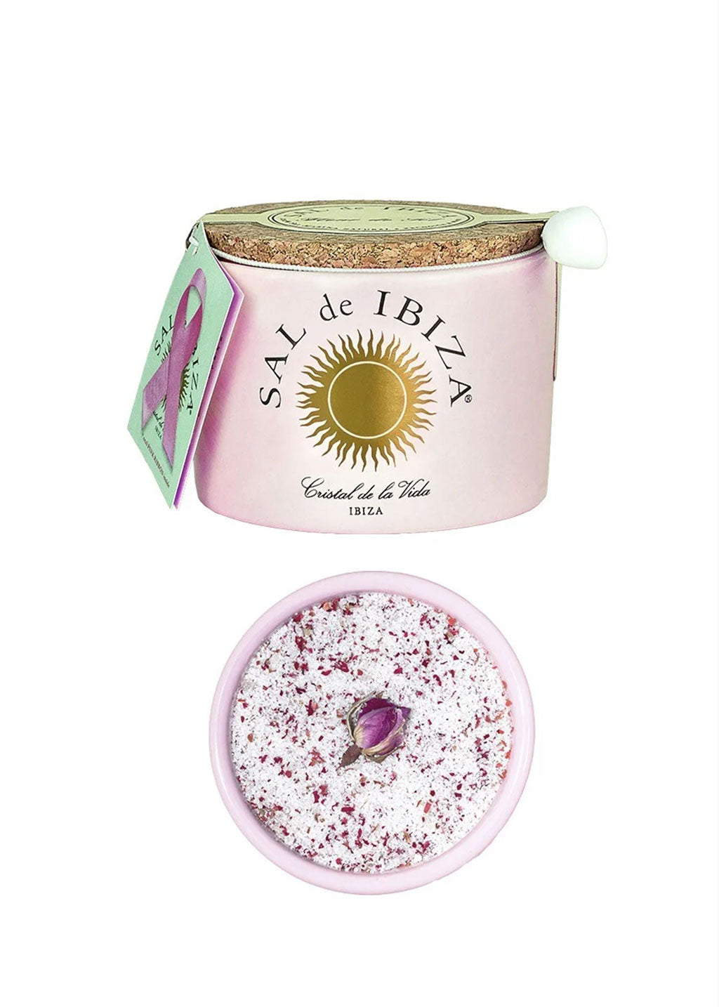 Sal de Ibiza Fleur de Sel with Rose Petals | Ceramic Pot