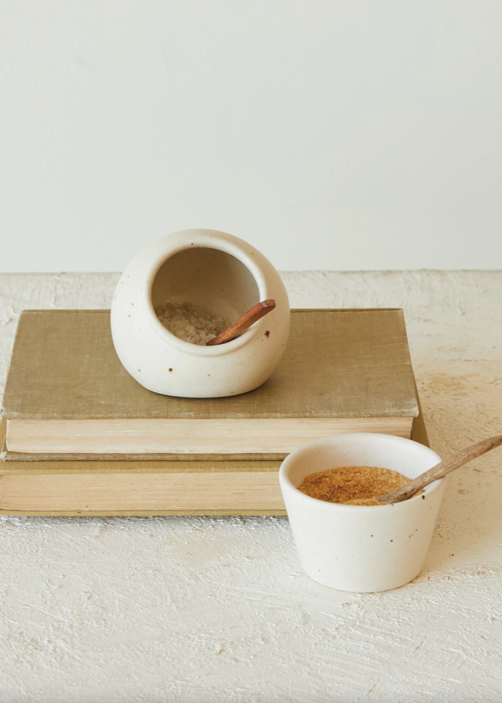 Creative Co-Op | Salt Cellar with Mango Wood Spoon