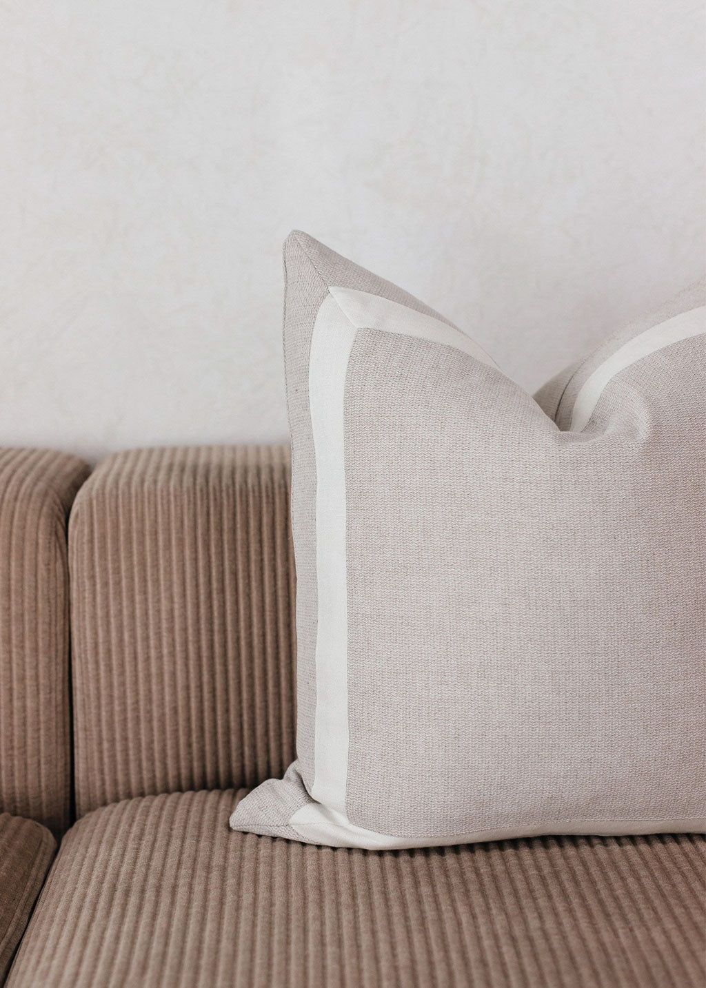 Seaton Pillow | Sand & Eggshell