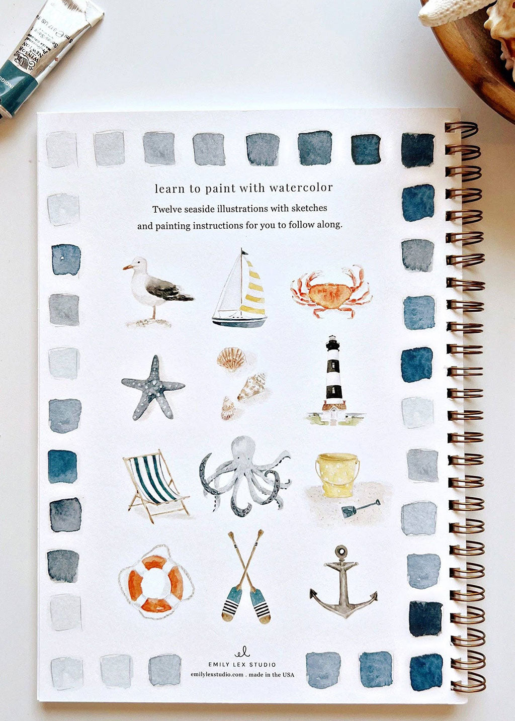 Seaside Watercolor Workbook