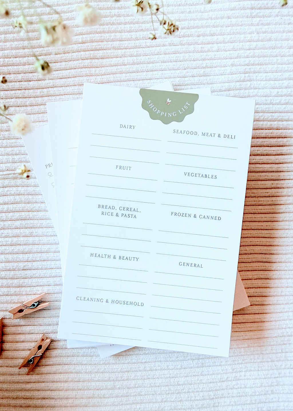 Shopping List Notepad