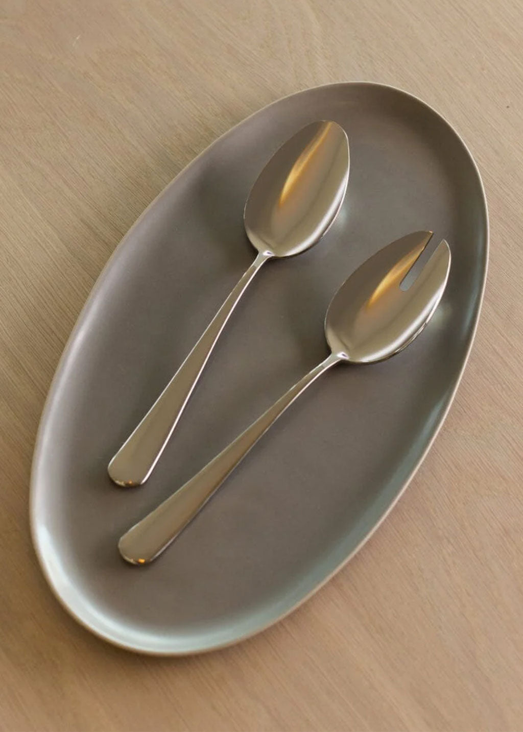 Serving Spoons | Matte Silver